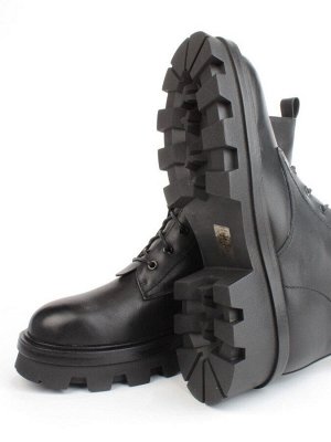 04-M3-2170 BLACK Ботинки зимние женские (натуральная кожа, натуральный мех)