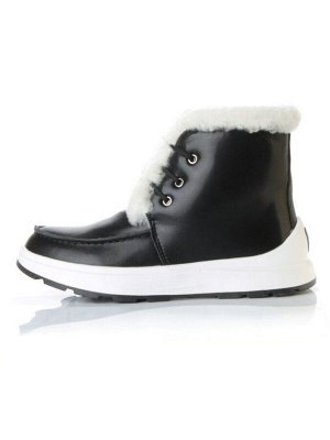 11-P5 BLACK Ботинки зимние женские (натуральная кожа, нат. мех и шерсть)
