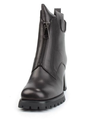 04-M3-L856 BLACK Ботильоны зимние женские (натуральная кожа, натуральный мех)
