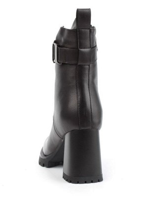 04-M3-L856 BLACK Ботильоны зимние женские (натуральная кожа, натуральный мех)