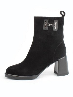 04-M3-L811 BLACK Ботинки зимние женские (натуральная замша, натуральный мех)