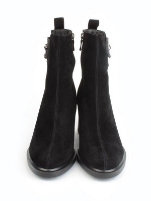 04-M3-L811 BLACK Ботинки зимние женские (натуральная замша, натуральный мех)