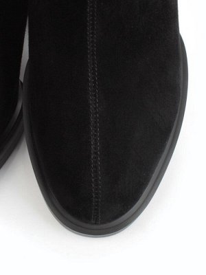 04-M3-L811 BLACK Ботинки зимние женские (натуральная замша, натуральный мех)