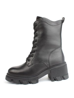 04-M2-5122 BLACK Ботинки зимние женские (натуральная кожа, натуральный мех)