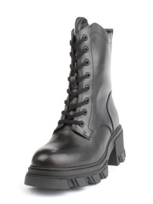 04-M2-5122 BLACK Ботинки зимние женские (натуральная кожа, натуральный мех)
