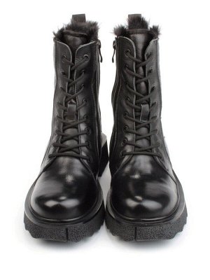 04-YPM5827A BLACK Ботинки зимние женские (натуральная кожа, натуральный мех)