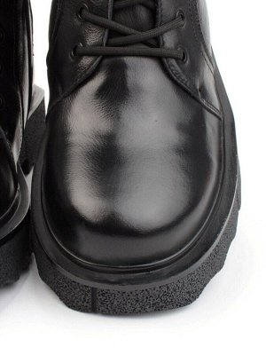 04-YPM5827A BLACK Ботинки зимние женские (натуральная кожа, натуральный мех)