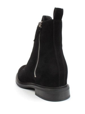04-M3-1493 BLACK Ботинки зимние женские (натуральная замша, натуральный мех)