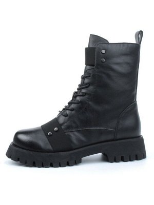 04-YPM9532A BLACK Ботинки зимние женские (натуральная кожа, натуральный мех)