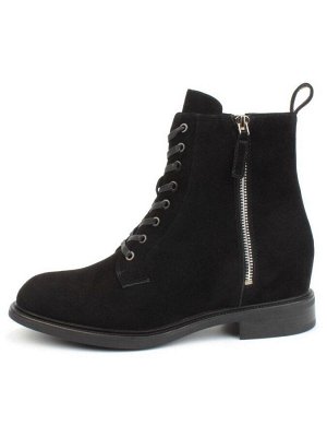 04-M3-1493 BLACK Ботинки зимние женские (натуральная замша, натуральный мех)