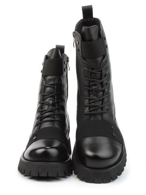 04-YPM9532A BLACK Ботинки зимние женские (натуральная кожа, натуральный мех)