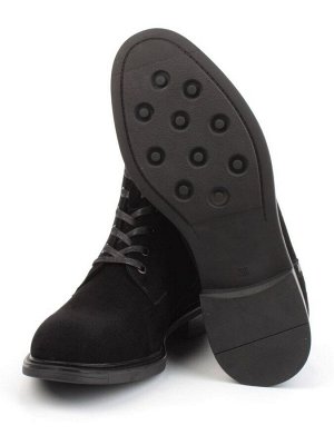 04-M3-1493 BLACK Ботинки зимние женские (натуральная замша, натуральный мех)