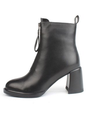 04-M3-L808 BLACK Ботильоны зимние женские (натуральная кожа, натуральный мех)
