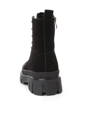 04-297-1M BLACK Ботинки зимние женские (натуральная замша, шерсть)