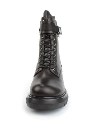 04-M2-592 BLACK Ботинки зимние женские (натуральная кожа, натуральный мех)