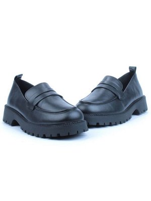 03-XR183/3 BLACK Лоферы женские (натуральная и искусственная кожа)