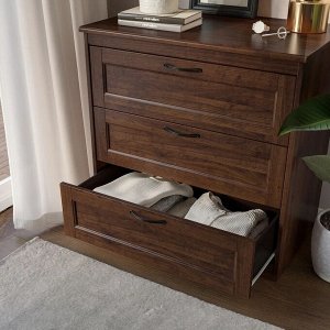 SONGESAND, Комод с 3 выдвижными ящиками, коричневый, 82х81 см