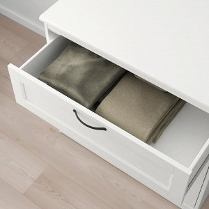 SONGESAND, Комод с 3 выдвижными ящиками, белый, 82х81 см