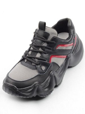 05-DHJ03-1 BLACK Кроссовки женские (нат.кожа, нат.замша, текстиль)