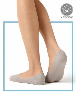 Женские подследники из хлопка с силиконовым фиксатором на пятке