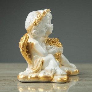 Сувенир-статуэтка "Пара ангелов с букетом", 13 см
