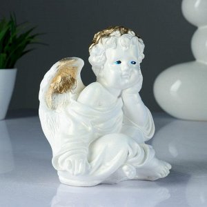Фигура "Ангел сидя" перламутр 18х14х12см