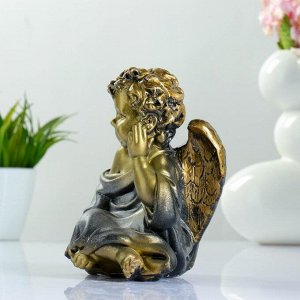 Фигура "Ангел сидя" бронза 18х14х12см