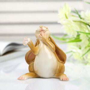 Сувенир полистоун миниатюра "Счастливый заяц" 7х5.5х7 см