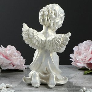 Статуэтка "Ангел Молящийся", перламутровый цвет, 26 см