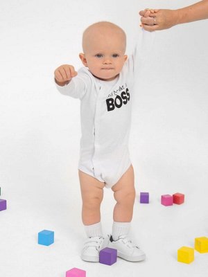Боди детское с длинным рукавом Крошка Я "Little Boss".