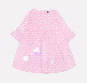 Платье для девочки Crockid КР 5508 волна на розовом облаке к209