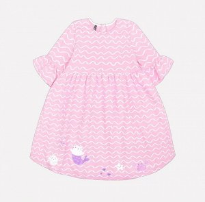 Платье для девочки Crockid КР 5508 волна на розовом облаке к211