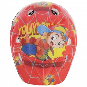 Шлем защитный OT-502 детский, размер S (52-54 см), цвет красный