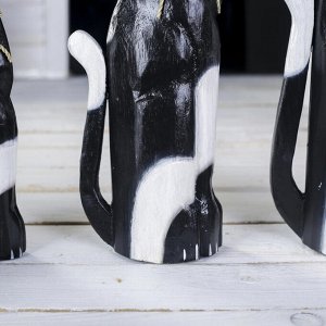 Сувенирный набор дерево "Черно-белые кошки" (50х40х30) 7х25х50 см