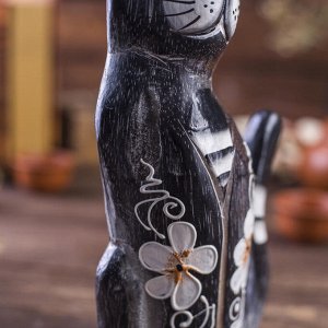 Сувенирный набор дерево "Кошки коричневые" (15,20,25) 15х8х25 см