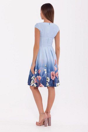 #71358 Платье Голубой/цветы