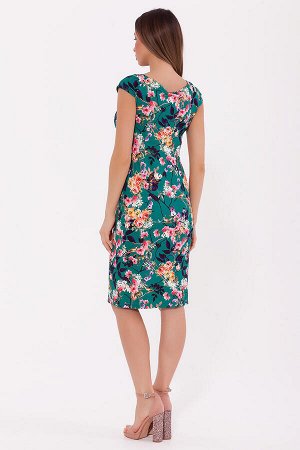 #70257 Платье Зеленый/цветы