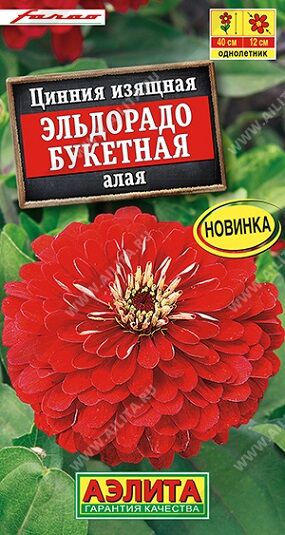 Цинния Эльдорадо Букетная Алая (Код: 92549)