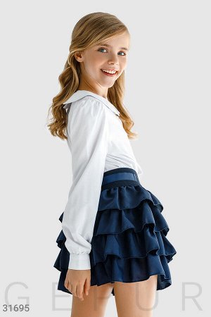 Многоярусная стильная юбка