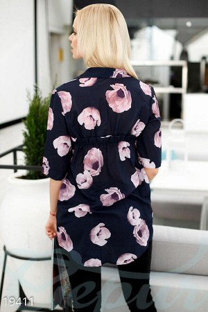 Шифоновая блуза с цветами