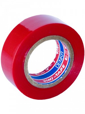 Лента изоляционная Denka Vini Tape, 19 мм, 9 м, красная