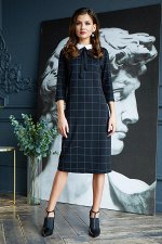 Платье жен BeGood AW19WJ102 Urban Chic черный/клетка