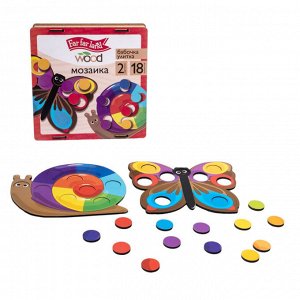 Baby Toys / Мозаика "Бабочка и улитка" 18 эл Far far land Wood