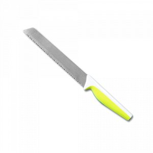 С70 Хлебный нож 20/0,15см  с бело-зеленой  ручкой ТПР, С70