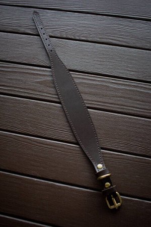 Ошейник кожаный селедка S кофейный (28-34см) Arctic Lion