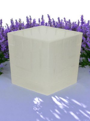 Горшок для цветов (с вкладкой) ПРОЗРАЧНЫЙ, 1.2 л, диаметр 11.5 см, высота 12 см, пластиковый, КВАДРО