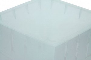 Горшок для цветов (с вкладкой) ПРОЗРАЧНЫЙ, 1.2 л, диаметр 11.5 см, высота 12 см, пластиковый, КВАДРО