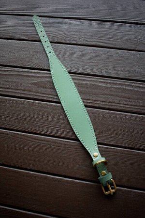 Ошейник кожаный селедка XS мятный (25-31см) Arctic Lion