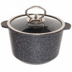 Кастрюля 1,5л ГРАНИТ (браун-браун)с крышкой ф16