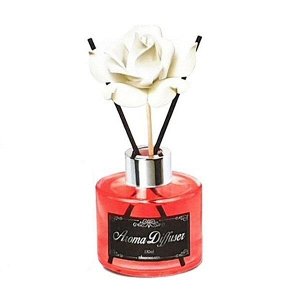 Жидкий освежитель воздуха "Aroma Diffuser" (стеклянный флакон + палочки / черешня) 130 мл / 20